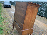 Antique English Walnut Chest on Stand