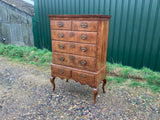 Antique English Walnut Chest on Stand