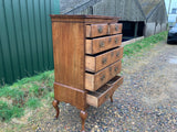 Antique English Walnut Chest on Stand