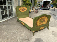 Antique French Original Painted Single Bed