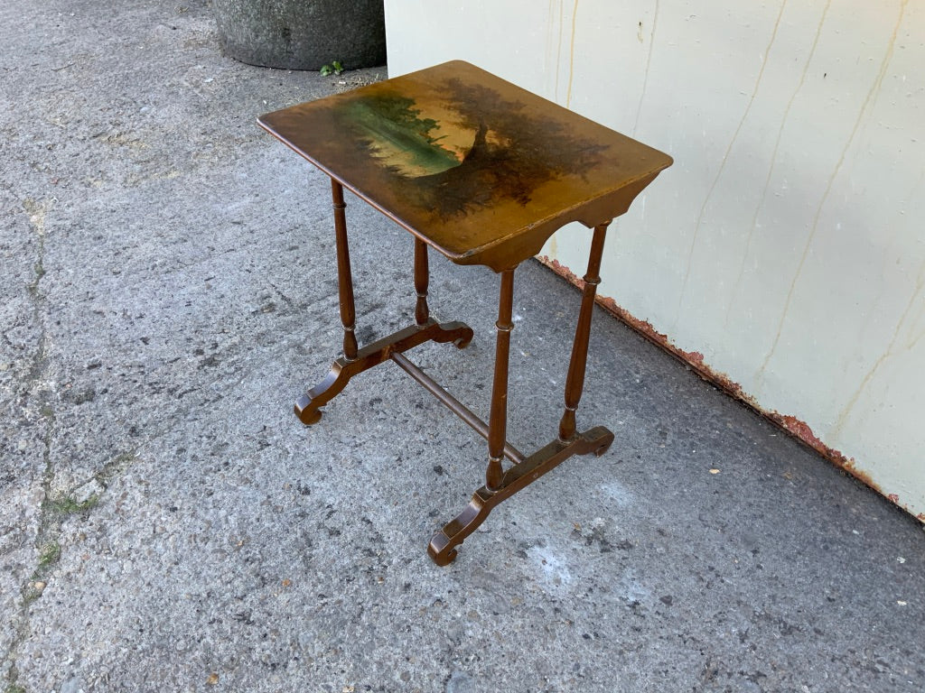 Antique French paper mache side table Burford Antiques
