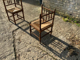 Antique Near Pair Of Oak English Corner Chairs