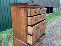 Antique English Walnut Chest on Stand
