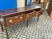 Antique English Oak Dresser Base