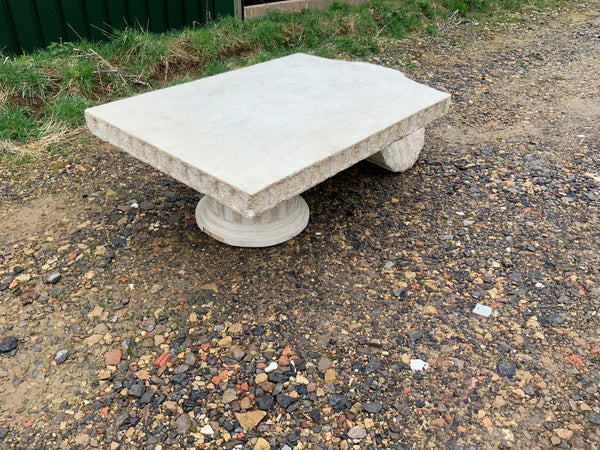 Vintage Tessellated Faux Marble Coffee Table