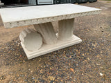 Vintage Tessellated Faux Marble Dining Table