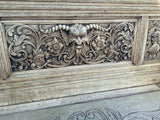 Antique English Oak Carved Bench