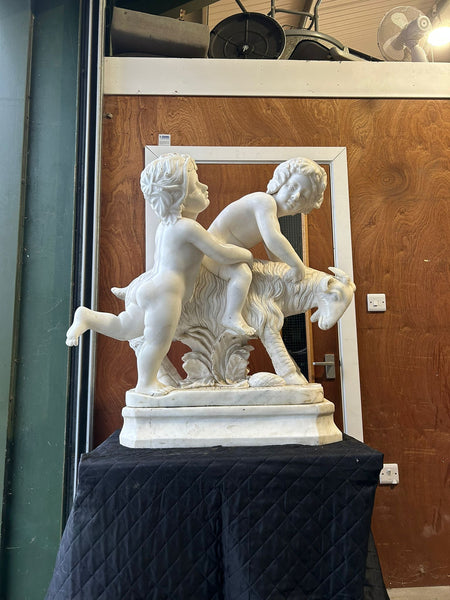 Antique Neo Classical Carrara Marble Sculpture