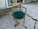 Antique English Simulated Rosewood Chinoiserie Decorative Chair
