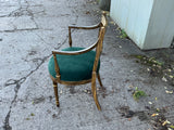 Antique English Simulated Rosewood Chinoiserie Decorative Chair