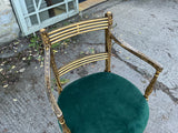 Antique English Simulated Rosewood Chinoiserie Decorative Chair
