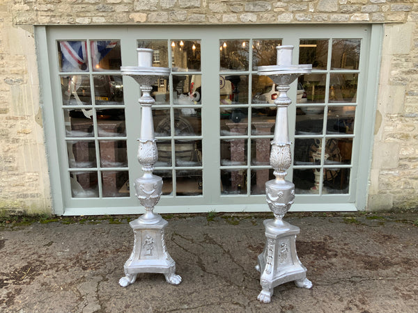 Large Pair of Antique Candelabras.