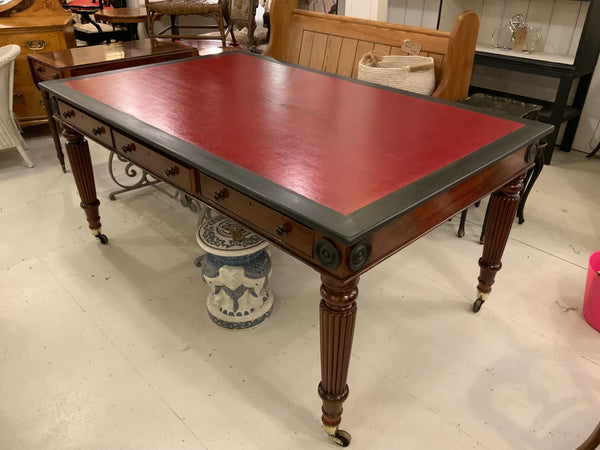 Antique English Mahogany Partner Writing Table