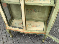 Antique Italian Polychrome Display Cabinet