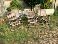 Vintage English Teak Garden Table and Chairs