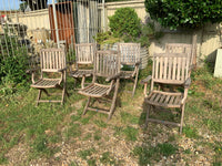 Vintage English Teak Garden Table and Chairs