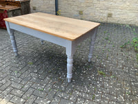 Antique English Pine Kitchen Table