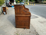 Large Antique English Oak Roll Top Desk