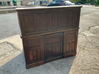 Large Antique English Oak Roll Top Desk