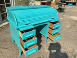 Antique English Oak Roll Top Desk