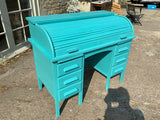 Antique English Oak Roll Top Desk