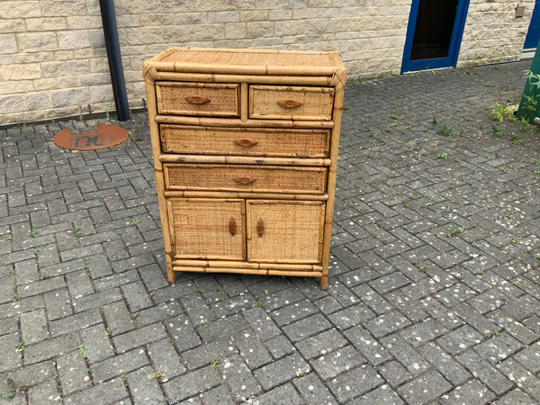 Vintage Bamboo Chest