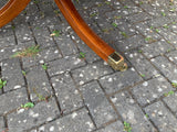 Vintage English Mahogany Three Pillar Table and Sixteen Chairs