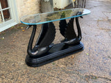 Mid-Century Black Swans Console Table