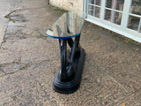 Mid-Century Black Swans Console Table
