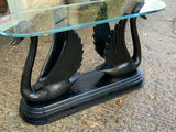 Mid-Century Black Swans Console Table