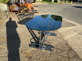 Mid-Century Italian Glass Dining Table with Six Chairs