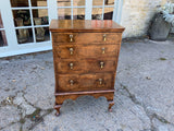 Antique English Walnut Chest on Stand