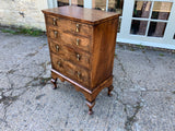 Antique English Walnut Chest on Stand