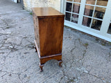 Antique English Walnut Chest on Stand