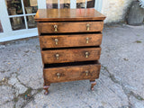 Antique English Walnut Chest on Stand