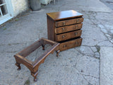 Antique English Walnut Chest on Stand