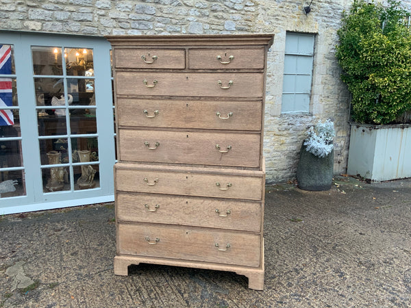 Antique English Oak Chest on Chest