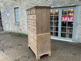 Antique English Oak Chest on Chest