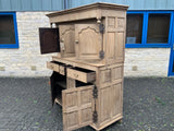 Antique English Oak Housekeeper Cupboard