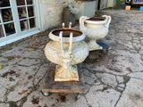 English Pair of Cast Iron Urns - Nineteenth Century