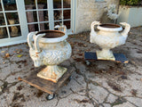 English Pair of Cast Iron Urns - Nineteenth Century