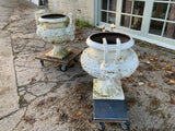 English Pair of Cast Iron Urns - Nineteenth Century