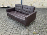 Vintage Two Seater Leather Sofa in Brown or Black