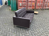 Vintage Two Seater Leather Sofa in Brown or Black
