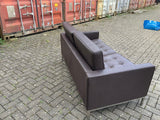Vintage Two Seater Leather Sofa in Brown or Black
