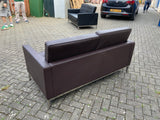 Vintage Two Seater Leather Sofa in Brown or Black