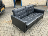 Vintage Two Seater Leather Sofa in Brown or Black
