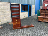 Antique English Mahogany Open Bookcase