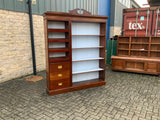 Antique English Mahogany Open Bookcase