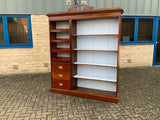 Antique English Mahogany Open Bookcase